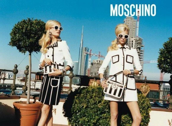 Белое и черное в модной коллекции Moschino (весна-лето 2013)